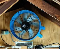 attic fan services with installed attic ventilation fan system in Fresno, CA